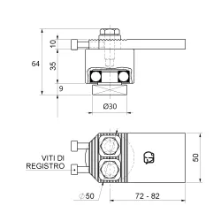 Ložiskový záves ø 50mm, M10x25mm Ložiskový záves ø 50mm, M10x25mm